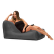 media lounge charcoal bean bag lounger